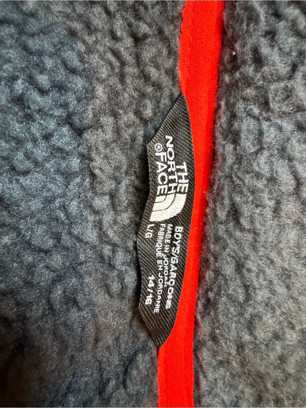 The North Face Kids Gray Sherpa Puffer Jacket - Boys Large 14/16